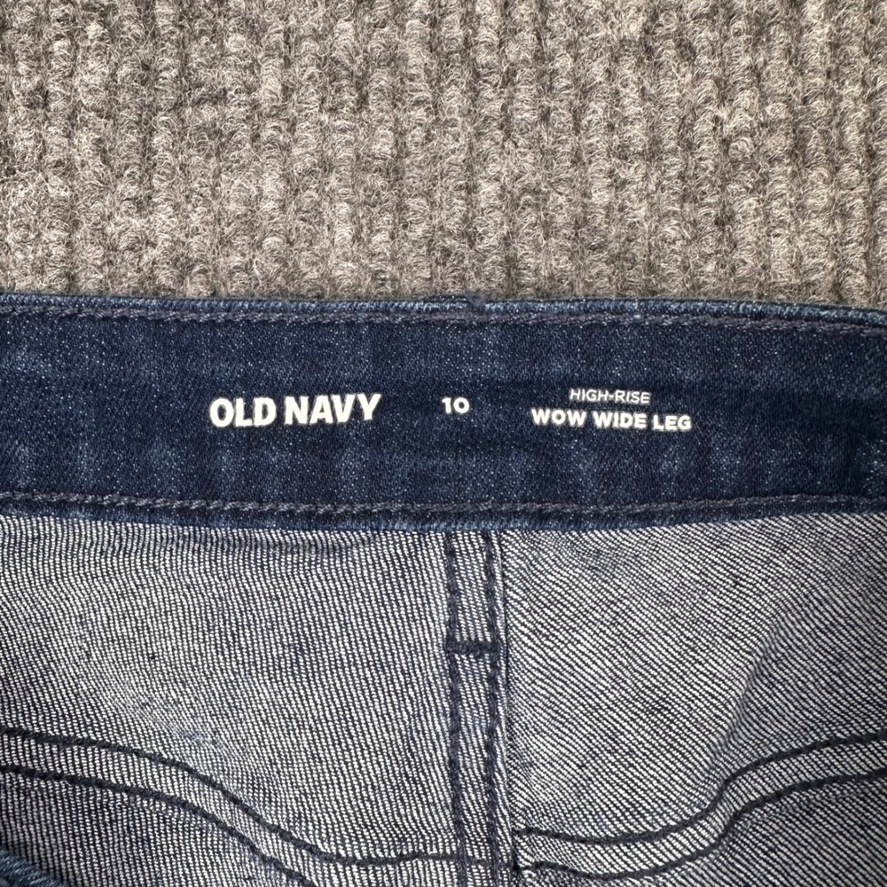 Lot 2 Old Navy Wow Wide Leg Jeans Womens Size 10 High Rise Stretch Denim - Picture 7 of 14